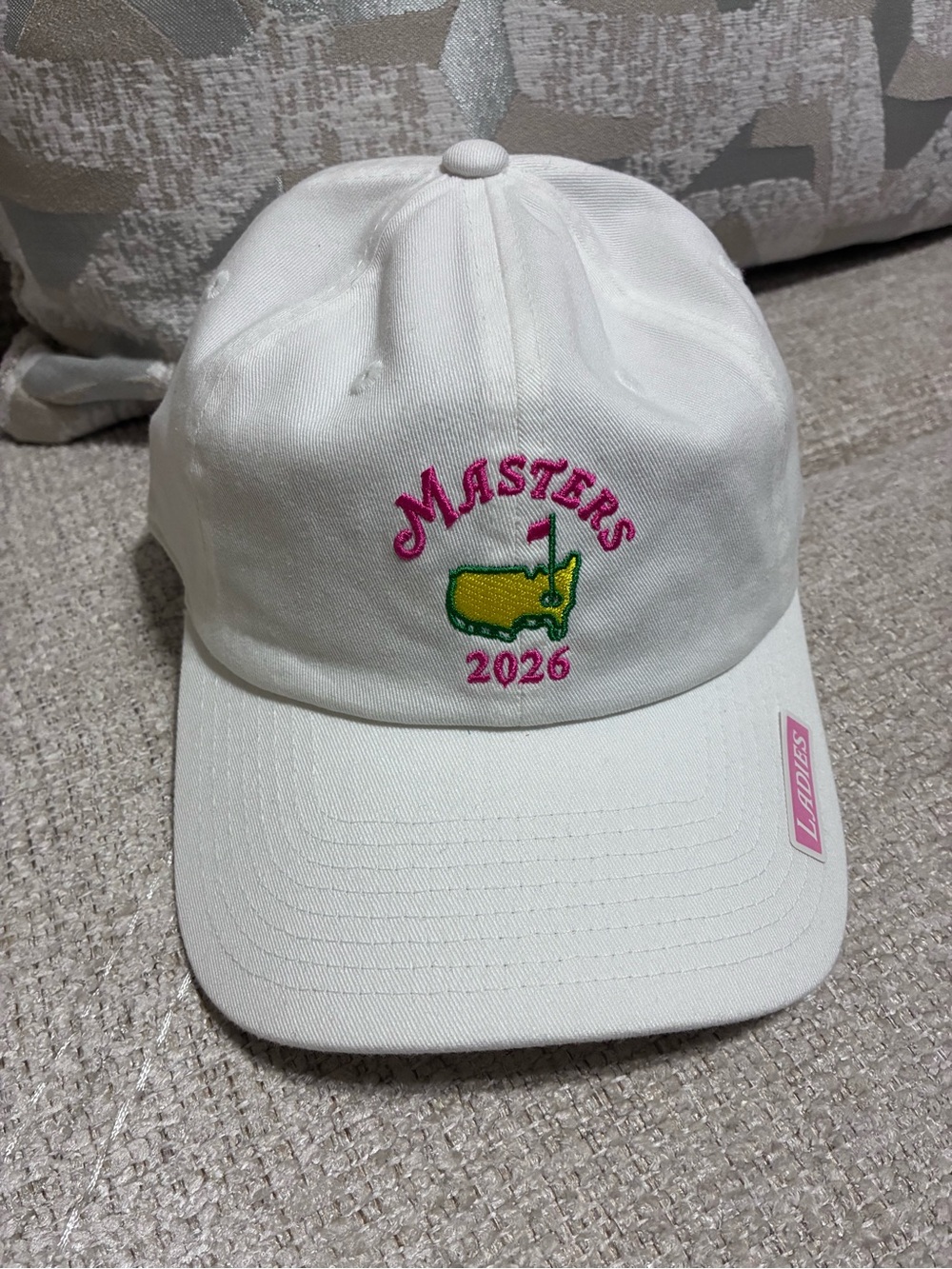 Masters White Cap with Yellow & Green Logo